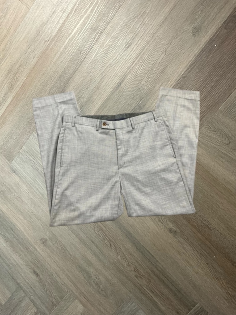 Lauren Ralph Lauren Flat Front Classy Slacks Dress Pants Mens 36x29 Heather Blue